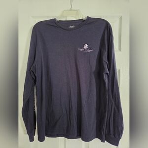 Simply Southern Womens Navy Long Sleeve Shirt Medium